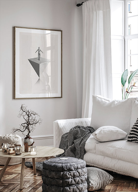 Perfect Balance, Geometric Surrealism Poster - Posterbox.dk