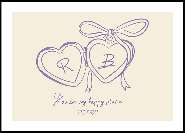 Personalized Couple Locke Poster - Posterbox.dk