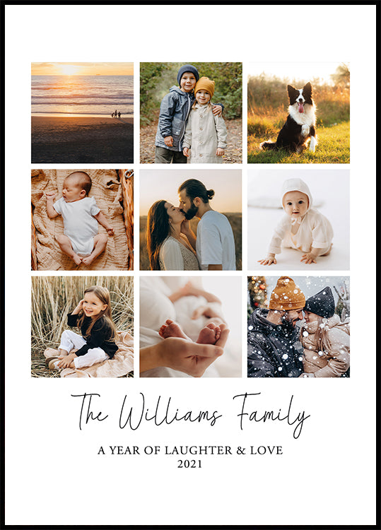 Personalized Family Collage Poster - Posterbox.dk