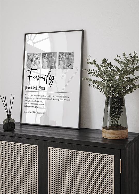 Personalized Family Definition Poster - Posterbox.dk