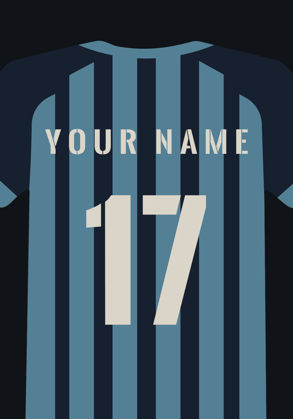 Personalized Football Jersey Poster - Posterbox.dk