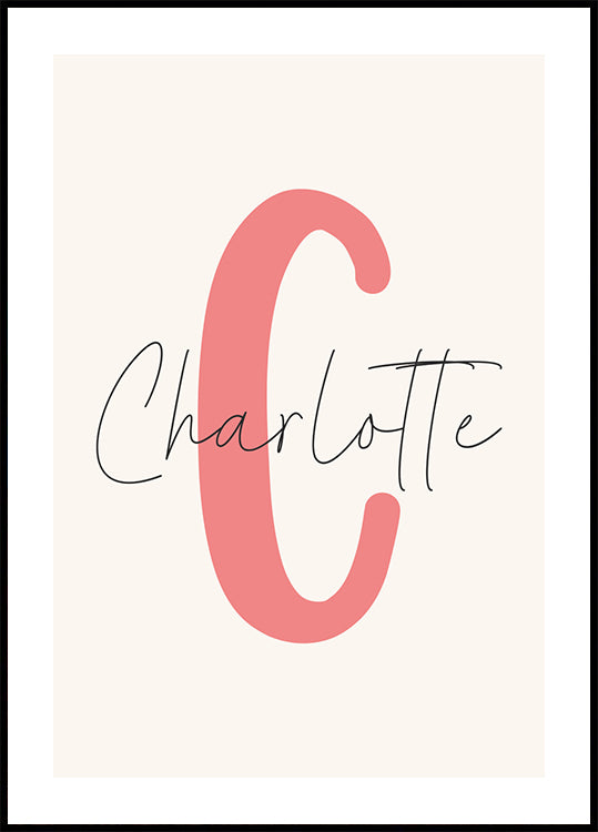 Personalized Name and Initial Poster - Posterbox.dk