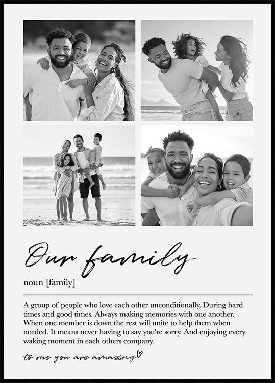 Personalized Our Family Poster - Posterbox.dk
