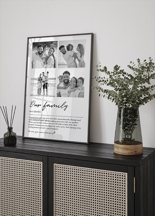 Personalized Our Family Poster - Posterbox.dk