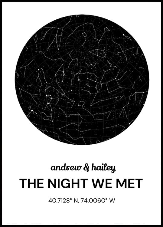 Personalized Star Map Poster - Posterbox.dk