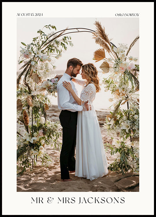 Personalized Wedding Photo Poster - Posterbox.dk