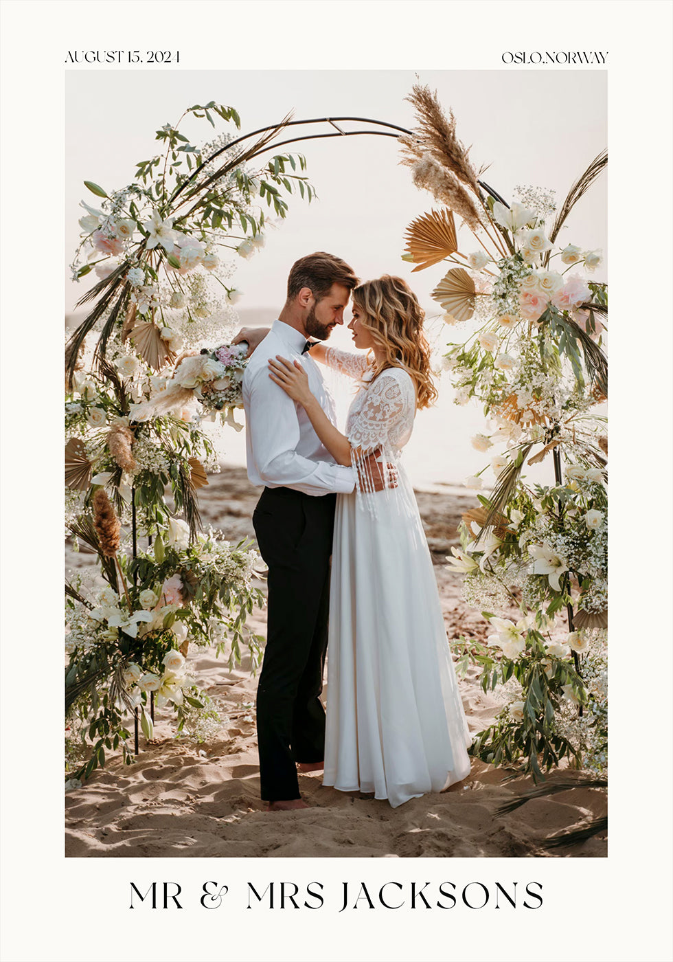 Personalized Wedding Photo Poster - Posterbox.dk