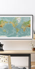 Physical World Map Poster - Posterbox.dk