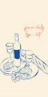 Picnic Club Print, Wine and Cheese Poster - Posterbox.dk