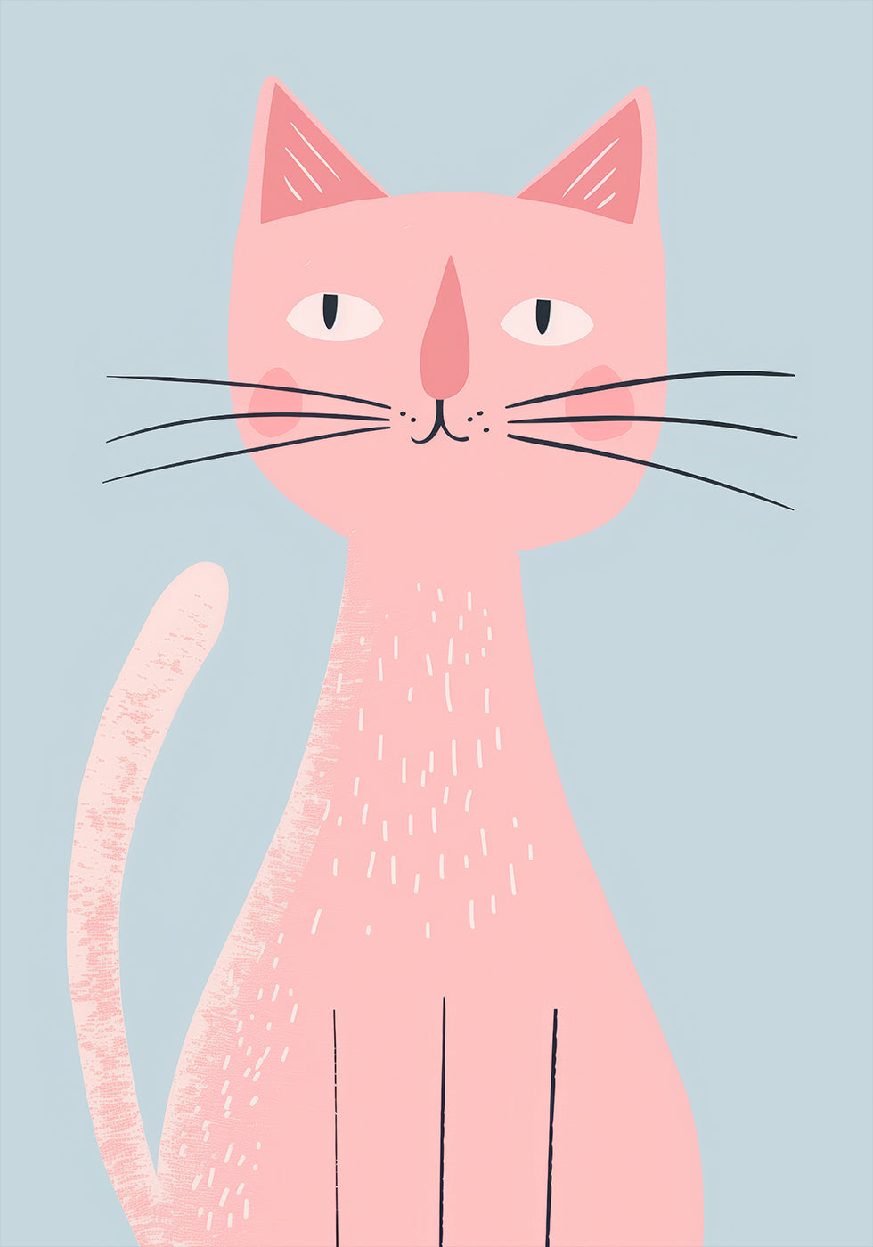 Pink Cat Poster - Posterbox.dk