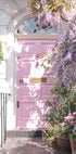 Pink Door with Flowers Poster - Posterbox.dk