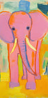 Pink Elephant In Colorful Jungle Poster - Posterbox.dk