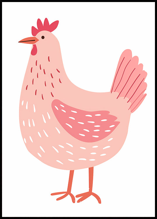 Pink Hen Poster - Posterbox.dk
