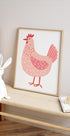 Pink Hen Poster - Posterbox.dk