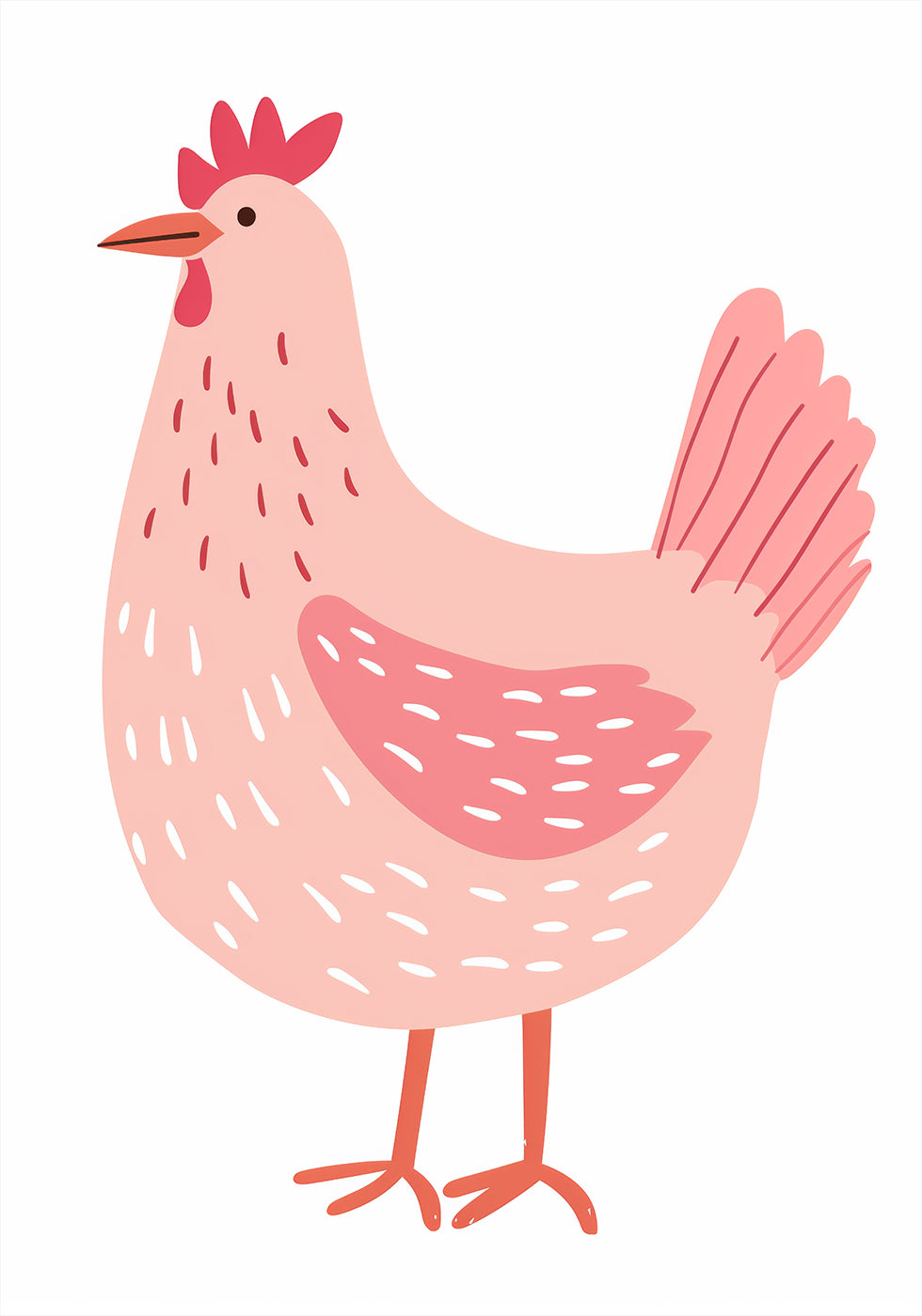 Pink Hen Poster - Posterbox.dk