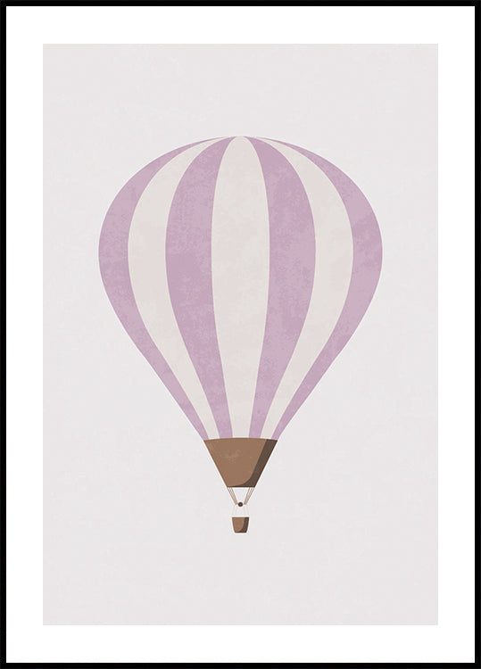 Pink Hot Air Balloon Poster - Posterbox.dk