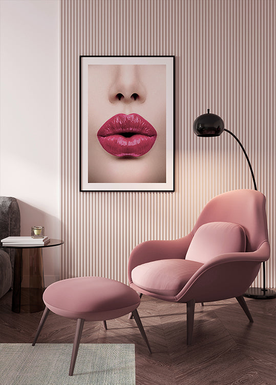 Pink Lips Poster - Posterbox.dk