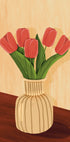 Pink Tulips in Vase Poster - Posterbox.dk