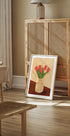 Pink Tulips in Vase Poster - Posterbox.dk