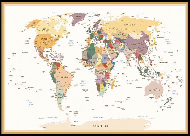 Political World Map Poster - Posterbox.dk