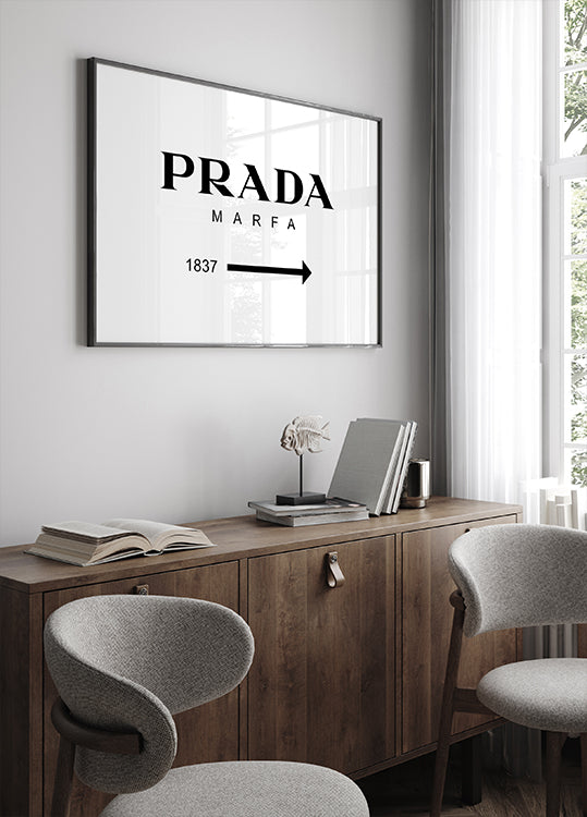 Prada Marfa Minimalist Poster - Posterbox.dk