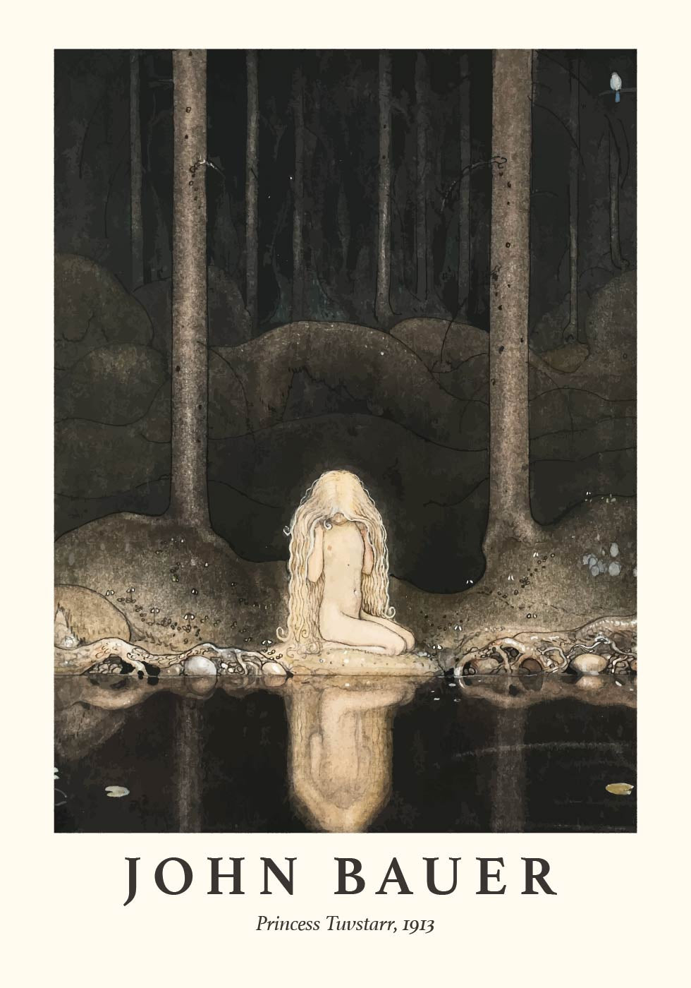 Princess Tuvstarr by John Bauer Poster - Posterbox.dk