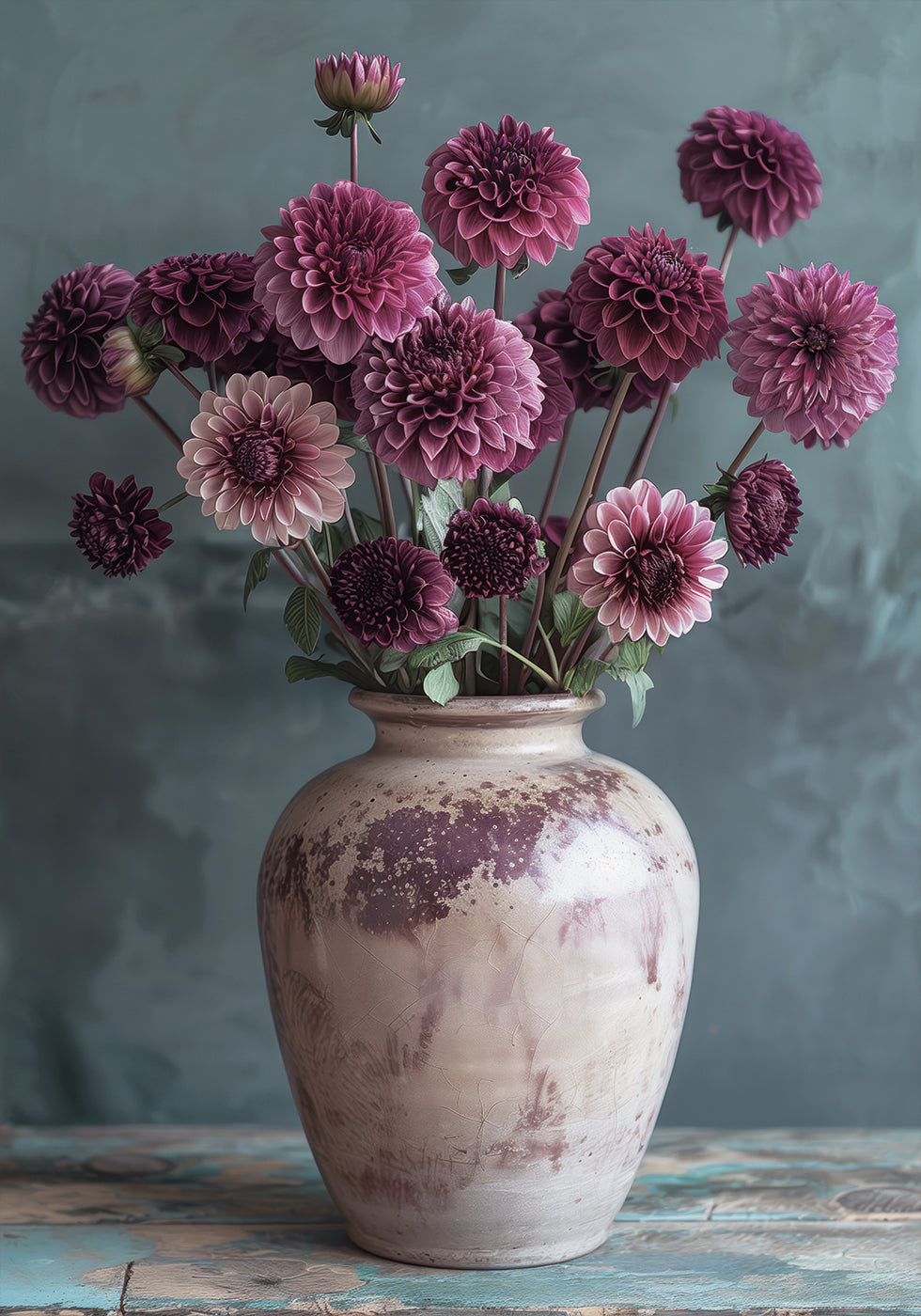 Purple Dahlia Elegance Poster - Posterbox.dk