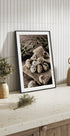 Quail Eggs on Rustic Burlap Poster - Posterbox.dk