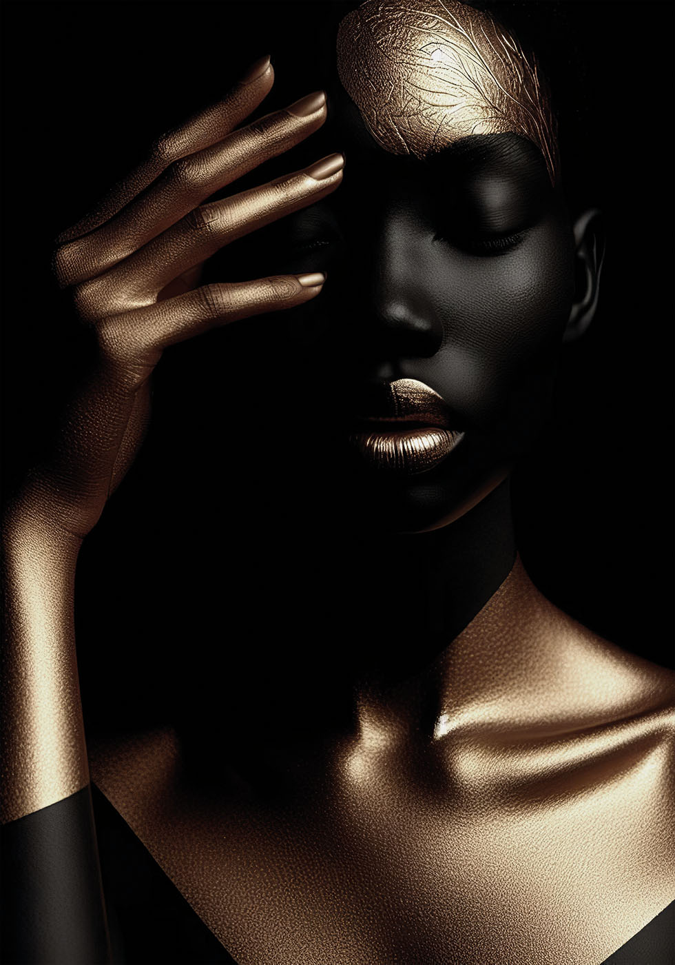 Radiant Shadow Portrait Poster - Posterbox.dk