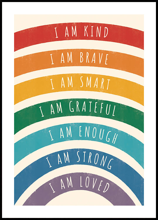 Rainbow Affirmations Poster - Posterbox.dk