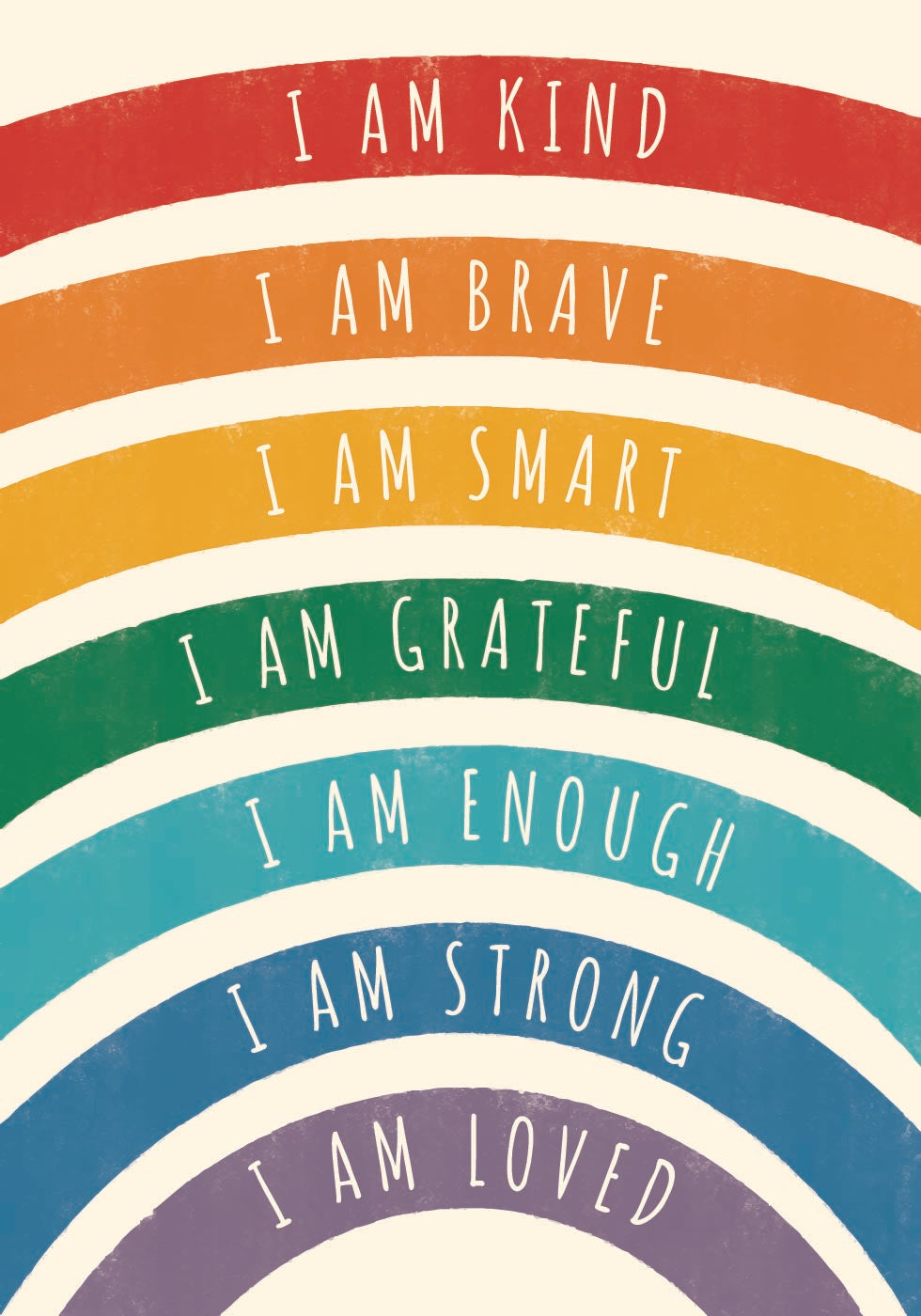 Rainbow Affirmations Poster - Posterbox.dk