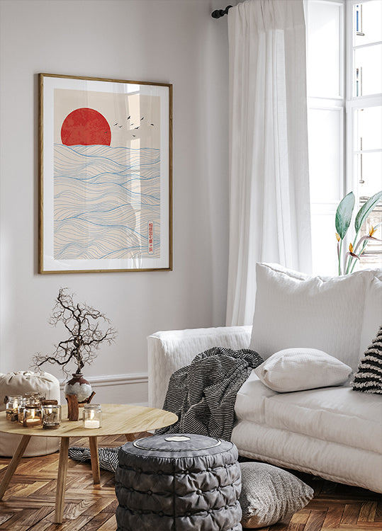 Red Sun Poster - Posterbox.dk