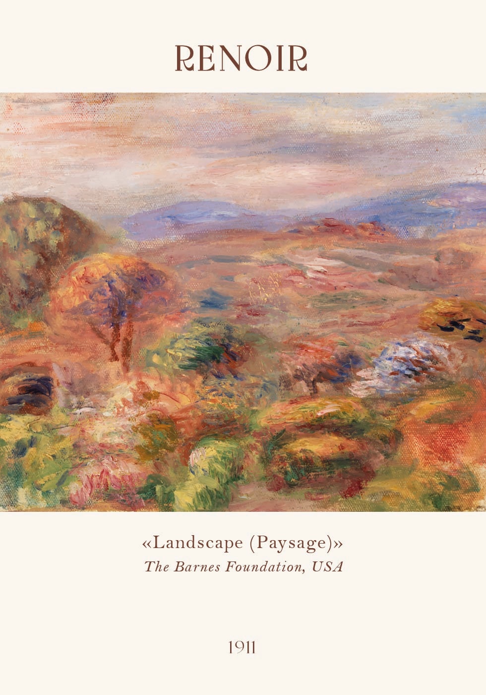 Renoir Landscape, Paysage Poster - Posterbox.dk
