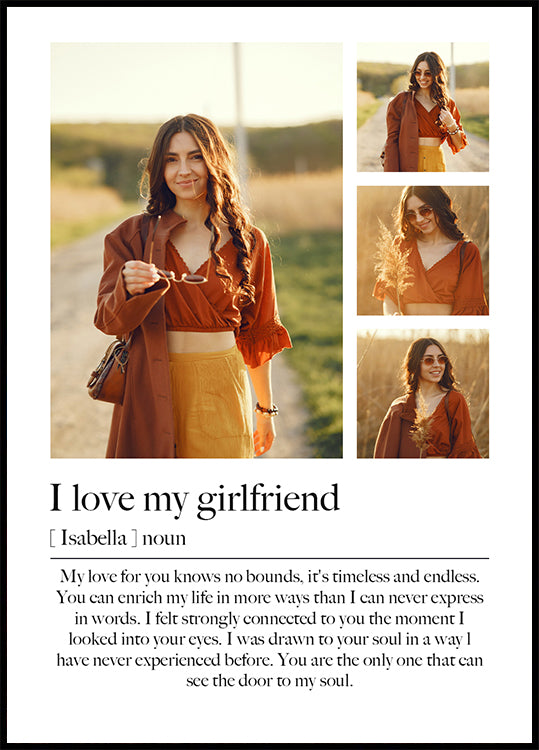 Romantic Photo Collage Poster - Posterbox.dk