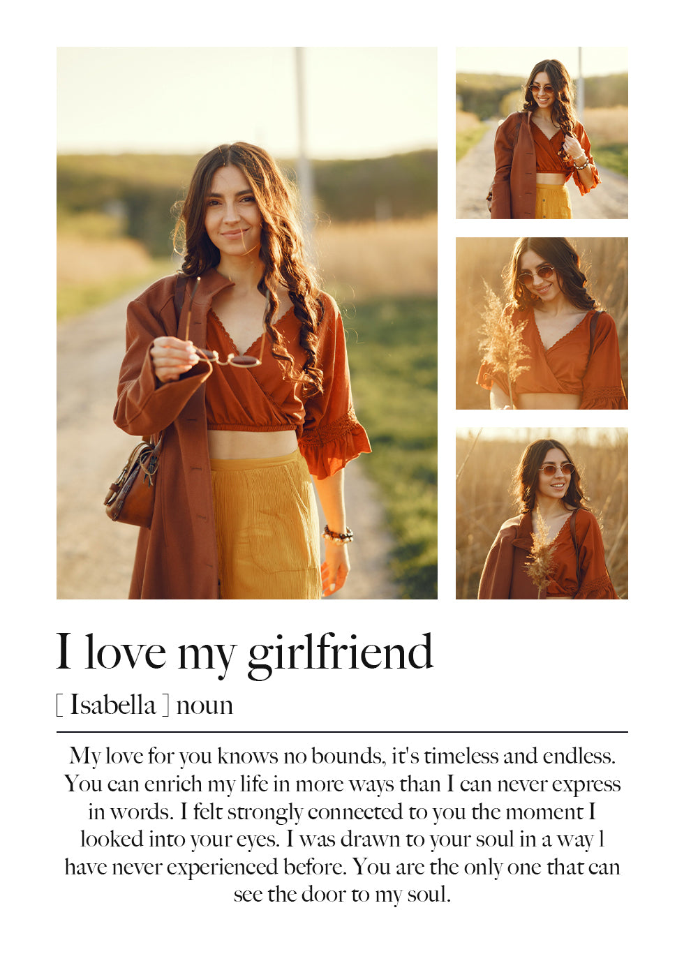 Romantic Photo Collage Poster - Posterbox.dk