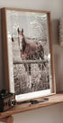 Rustic Brown Horse in Pastel Countryside Poster - Posterbox.dk