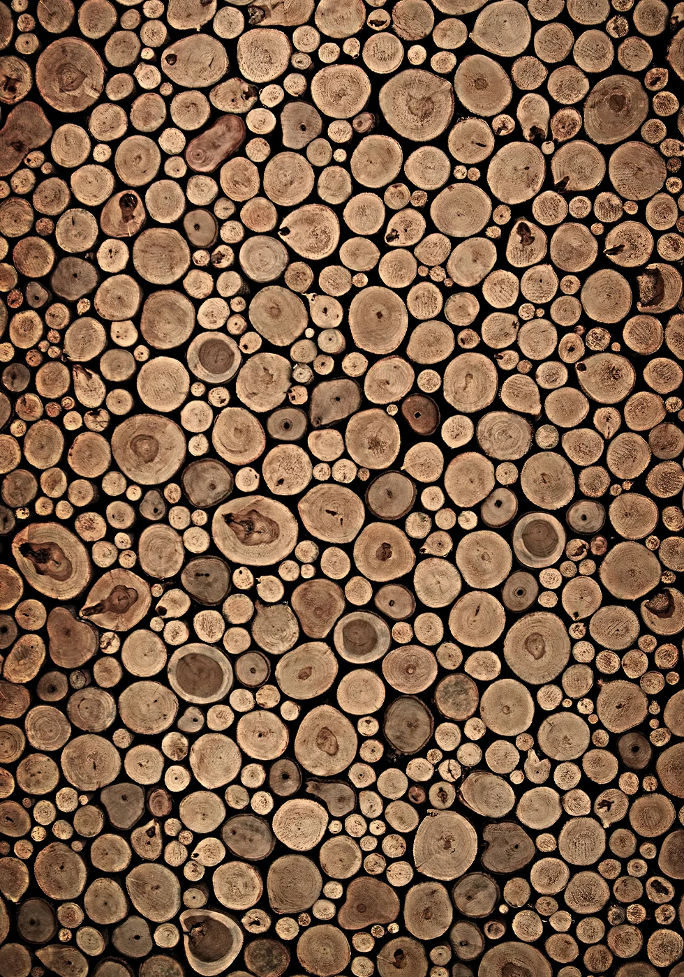 Rustic Wood Log Pattern Poster - Posterbox.dk