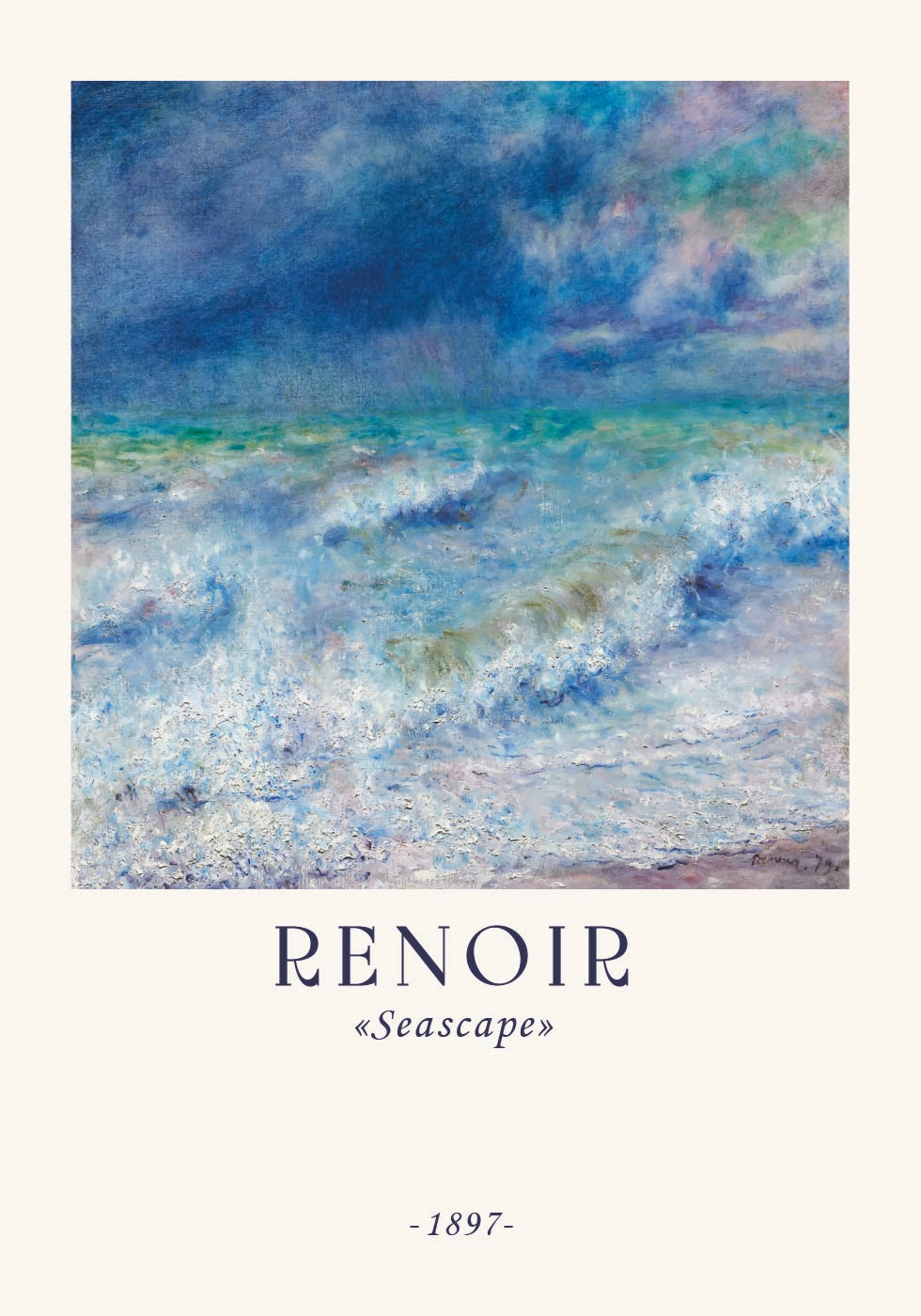 Seascape, Impressionist Ocean, Renoir Coastal Waves Poster - Posterbox.dk
