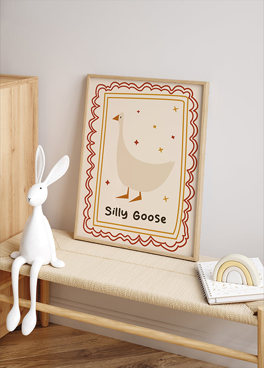 Silly Goose Illustration Poster - Posterbox.dk