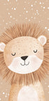 Sleepy Lion In Snow Poster - Posterbox.dk