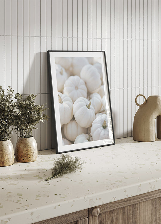 Small White Pumpkins Poster - Posterbox.dk