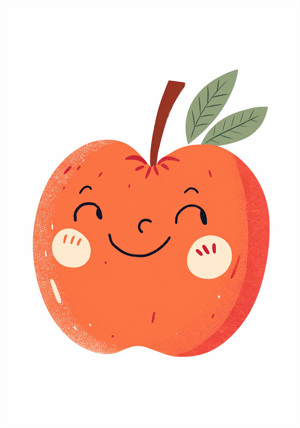 Smiling Apple Poster - Posterbox.dk