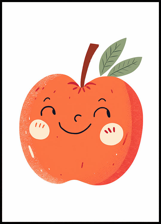 Smiling Apple Poster - Posterbox.dk