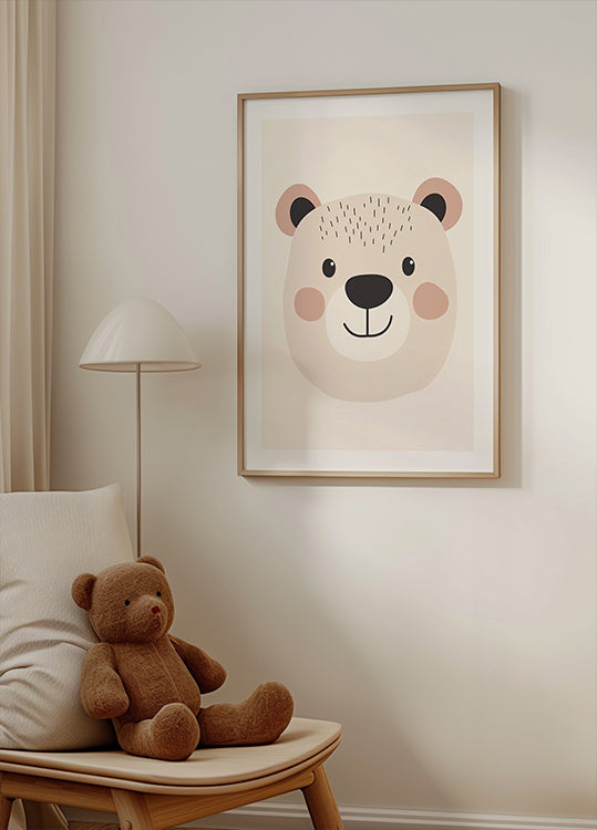 Smiling Bear Poster - Posterbox.dk