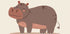 Smiling Brown Hippo In Mud Poster - Posterbox.dk