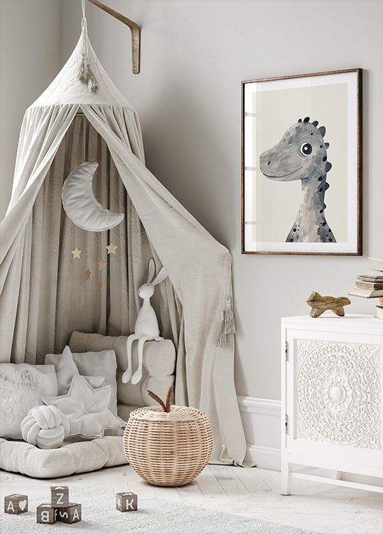 Smiling Dinosaur Poster - Posterbox.dk