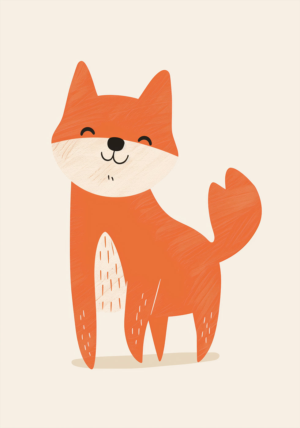 Smiling Fox Poster - Posterbox.dk