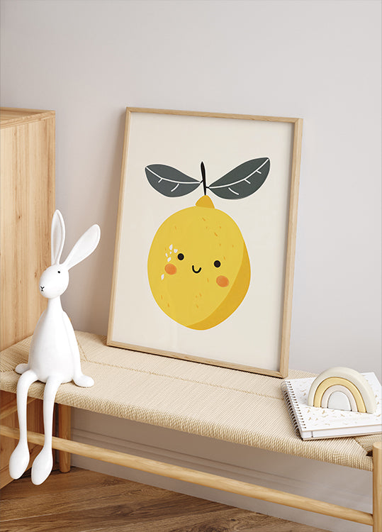Smiling Lemon Poster - Posterbox.dk