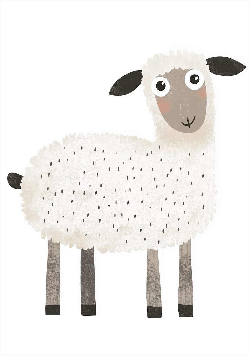 Smiling Sheep Poster - Posterbox.dk
