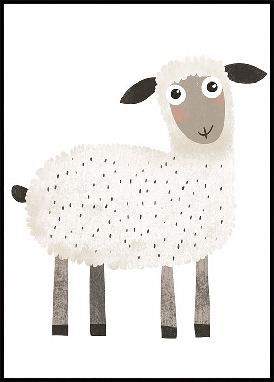Smiling Sheep Poster - Posterbox.dk